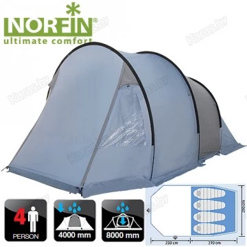 Четырёхместная палатка Norfin Kemi 4